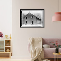 Historic Framed Print, Old Christ Church, State Roads 465 & 465-A, Laurel vicinity, Sussex County, DE,  17-7/8" x 21-7/8"