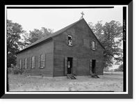 Historic Framed Print, Old Christ Church, State Roads 465 & 465-A, Laurel vicinity, Sussex County, DE,  17-7/8" x 21-7/8"