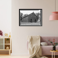 Historic Framed Print, Old Christ Church, State Roads 465 & 465-A, Laurel vicinity, Sussex County, DE,  17-7/8" x 21-7/8"