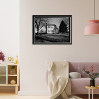 Historic Framed Print, Colonel David Hall House, 107 Kings Highway, Lewes, Sussex County, DE,  17-7/8" x 21-7/8"