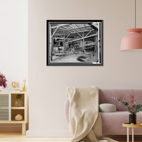 Historic Framed Print, Houston-White Company Mill & Basket Factory, Main Street & Railroad Avenue, Millsboro, Sussex County, DE - 17,  17-7/8" x 21-7/8"