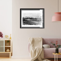 Historic Framed Print, Houston-White Company Mill & Basket Factory, Main Street & Railroad Avenue, Millsboro, Sussex County, DE - 34,  17-7/8" x 21-7/8"