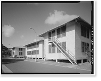 U.S. Naval Base, Pearl Harbor, Barracks, Russell Way at Corner of Neville Way, Pearl Harbor, Honolulu County, HI Classic, Antique Wall Art