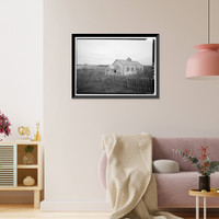 Historic Framed Print, Russian Orthodox Church, Savonoski-Abandon City, King Salmon vicinity, Bristol Bay Borough, AK - 2,  17-7/8" x 21-7/8"