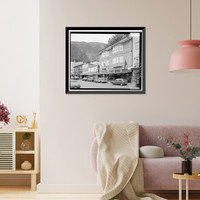 Downtown (Commercial Buildings), Franklin & Front Streets, Juneau, Juneau Borough, AK, Antique Print