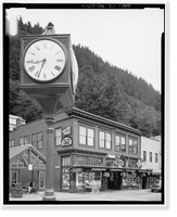 Downtown (Commercial Buildings), Franklin & Front Streets, Juneau, Juneau Borough, AK - 2 Classic, Vintage Print