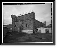 Historic Framed Print, Folsom Powerhouse, Adjacent to American River, Folsom vicinity, Sacramento County, CA - 63,  17-7/8" x 21-7/8"