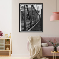 Palisado Avenue Bridge, Spanning Farmington River at State Route 159, Windsor, Hartford County, CT - 9, Antique Print