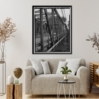 Palisado Avenue Bridge, Spanning Farmington River at State Route 159, Windsor, Hartford County, CT - 9, Antique Print
