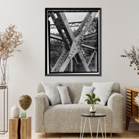 Palisado Avenue Bridge, Spanning Farmington River at State Route 159, Windsor, Hartford County, CT - 16 Classic, Vintage Print
