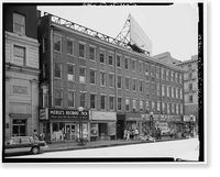 Historic Framed Print, Exchange Building, 121-127 Church Street, 855-871 Chapel Street, New Haven, New Haven County, CT,  17-7/8" x 21-7/8"