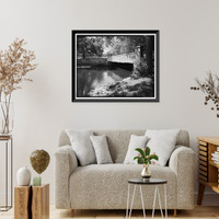 West Main Street Bridge, Spanning Wepawaug River, Milford, New Haven County, CT - 2 Classic, Vintage Print