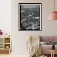 Historic Framed Print, Arlington Heights Citrus Landscape, Southwestern portion of city of Riverside, Riverside, Riverside County, CA - 6,  17-7/8" x 21-7/8"