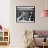 Historic Framed Print, Arlington Heights Citrus Landscape, Southwestern portion of city of Riverside, Riverside, Riverside County, CA - 7,  17-7/8" x 21-7/8"