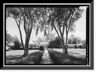 Historic Framed Print, La Morada, 5951 Lineade Cielo, Rancho Santa Fe, San Diego County, CA,  17-7/8" x 21-7/8"