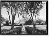 Historic Framed Print, La Morada, 5951 Lineade Cielo, Rancho Santa Fe, San Diego County, CA,  17-7/8" x 21-7/8"