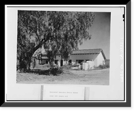 Historic Framed Print, Leandro Osuna House, Via de Santa Fe, Rancho Santa Fe, San Diego County, CA,  17-7/8" x 21-7/8"
