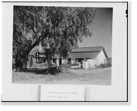 Historic Framed Print, Leandro Osuna House, Via de Santa Fe, Rancho Santa Fe, San Diego County, CA,  17-7/8" x 21-7/8"