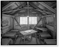 Desert Queen Ranch, Schoolhouse, Twentynine Palms vicinity, San Bernardino County, CA - 4, Antique Poster