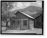 Lowe-Davenport-Ignee House & Barn, South side, Gunnison Avenue, Saint Elmo (historical), Chaffee County, CO, Vintage Print