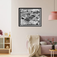 Historic Framed Print, Yuma Main Street Water Treatment Plant, Jones Street at foot of Main Street, Yuma, Yuma County, AZ - 11,  17-7/8" x 21-7/8"