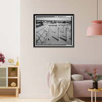 Historic Framed Print, Yuma Main Street Water Treatment Plant, Jones Street at foot of Main Street, Yuma, Yuma County, AZ - 20,  17-7/8" x 21-7/8"