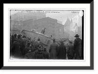 Historic Framed Print, Tank in N.Y. Ct House excavation,  17-7/8" x 21-7/8"