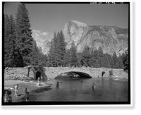 Stoneman Bridge, Spanning Merced River on Stoneman Crossover Road, Yosemite Village, Mariposa County, CA - 11, Vintage Poster