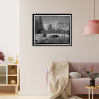 Stoneman Bridge, Spanning Merced River on Stoneman Crossover Road, Yosemite Village, Mariposa County, CA - 11, Vintage Poster