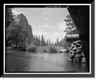 El Capitan Bridge, Spanning Merced River on El Capitan crossover road, Yosemite Village, Mariposa County, CA - 2, Vintage Wall Art