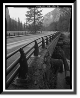 El Capitan Bridge, Spanning Merced River on El Capitan crossover road, Yosemite Village, Mariposa County, CA - 6, Vintage Poster