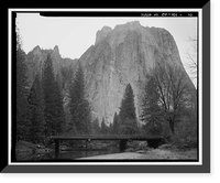El Capitan Bridge, Spanning Merced River on El Capitan crossover road, Yosemite Village, Mariposa County, CA - 10, Vintage Poster