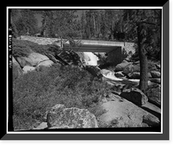 Historic Framed Print, South Fork Tuolumne River Bridge, Spanning South Fork Tuolumne River on Tioga Road, Mather vicinity, Tuolumne County, CA - 2,  17-7/8" x 21-7/8"
