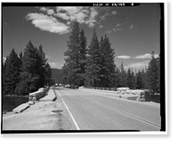 Historic Framed Print, Tuolumne Meadows Bridge, Spanning Tuolumne River on Tioga Road, Tuolumne Meadows, Tuolumne County, CA - 8,  17-7/8" x 21-7/8"