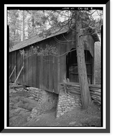 Wawona Covered Bridge, Spanning South Fork Merced River on service road, Wawona, Mariposa County, CA - 8, Antique Print