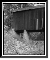 Wawona Covered Bridge, Spanning South Fork Merced River on service road, Wawona, Mariposa County, CA - 11, Vintage Print