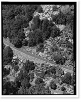 Historic Framed Print, Big Oak Flat Road, Between Big Oak Flat Entrance & Merced River, Yosemite Village, Mariposa County, CA - 2,  17-7/8" x 21-7/8"