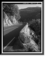 Historic Framed Print, Big Oak Flat Road, Between Big Oak Flat Entrance & Merced River, Yosemite Village, Mariposa County, CA - 5,  17-7/8" x 21-7/8"