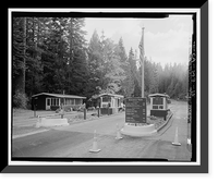 Historic Framed Print, Big Oak Flat Road, Between Big Oak Flat Entrance & Merced River, Yosemite Village, Mariposa County, CA - 6,  17-7/8" x 21-7/8"