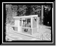 Historic Framed Print, Big Oak Flat Road, Between Big Oak Flat Entrance & Merced River, Yosemite Village, Mariposa County, CA - 7,  17-7/8" x 21-7/8"
