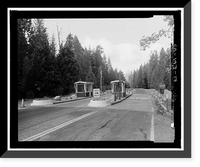 Historic Framed Print, Big Oak Flat Road, Between Big Oak Flat Entrance & Merced River, Yosemite Village, Mariposa County, CA - 8,  17-7/8" x 21-7/8"