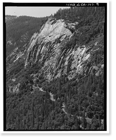 Historic Framed Print, Big Oak Flat Road, Between Big Oak Flat Entrance & Merced River, Yosemite Village, Mariposa County, CA - 9,  17-7/8" x 21-7/8"