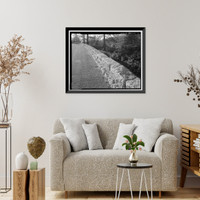 Historic Framed Print, Wawona Road, Between South Entrance & Yosemite Valley, Yosemite Village, Mariposa County, CA,  17-7/8" x 21-7/8"