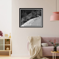 Historic Framed Print, Wawona Road, Between South Entrance & Yosemite Valley, Yosemite Village, Mariposa County, CA - 3,  17-7/8" x 21-7/8"