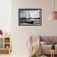 Schooner C.A. THAYER, Hyde Street Pier, San Francisco, San Francisco County, CA - 2 Classic, Antique Print
