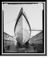 Historic Framed Print, Steam Tug HERCULES, Hyde Street Pier, San Francisco, San Francisco County, CA,  17-7/8" x 21-7/8"