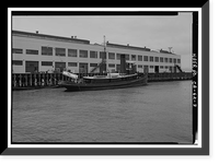 Historic Framed Print, Steam Tug HERCULES, Hyde Street Pier, San Francisco, San Francisco County, CA - 3,  17-7/8" x 21-7/8"