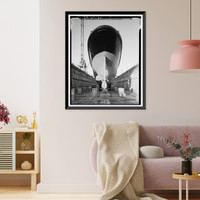 Historic Framed Print, Steam Tug HERCULES, Hyde Street Pier, San Francisco, San Francisco County, CA - 4,  17-7/8" x 21-7/8"