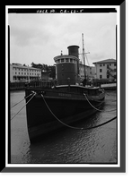 Historic Framed Print, Steam Tug HERCULES, Hyde Street Pier, San Francisco, San Francisco County, CA - 5,  17-7/8" x 21-7/8"