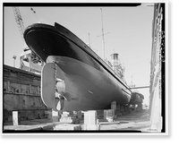 Historic Framed Print, Steam Tug HERCULES, Hyde Street Pier, San Francisco, San Francisco County, CA - 6,  17-7/8" x 21-7/8"